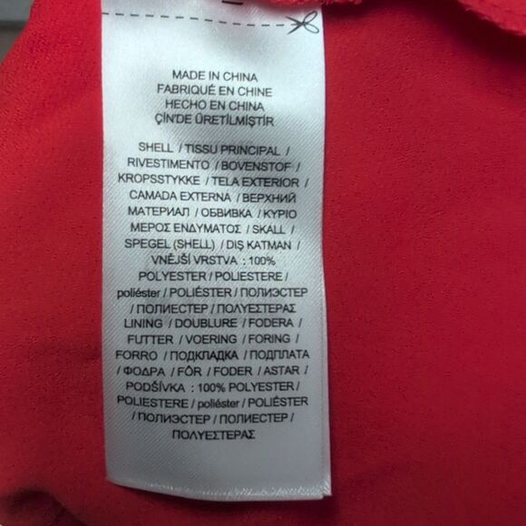 LAUREN by Ralph Lauren Vibrant Red Fully Lined Flowy Dress Size S - Picture 5 of 7